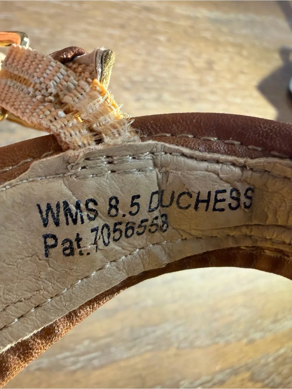 Women’s Brown Leather & Navy Striped Espadrille Sandals